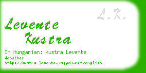levente kustra business card